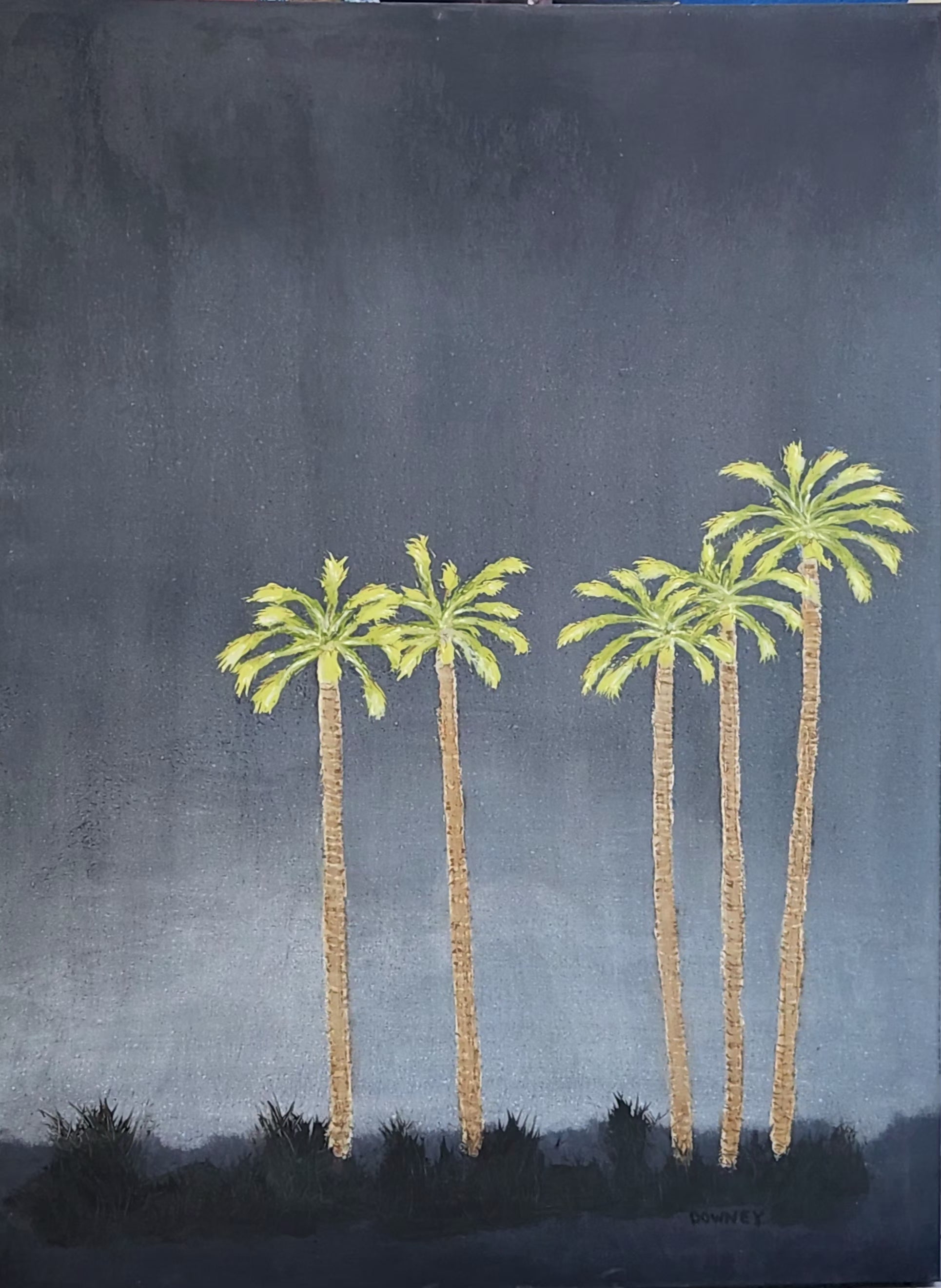Up-lit Palms